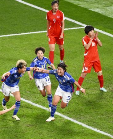 サッカー女子、日本は前半１-０　五輪最終予選の北朝鮮戦