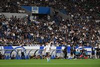 　試合開始が遅れるＷ杯最終予選日本対中国戦（撮影・堀内翔）