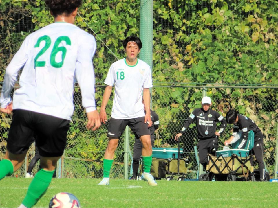 　ポルトガル１部リーグ・ナシオナルへの期限付き移籍が発表されたＪ１京都のＭＦ山田楓希（写真は東京Ｖ在籍時の昨年１１月に撮影）