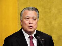 早大ア式蹴球部１００周年式典に列席した田嶋幸三日本サッカー協会名誉会長