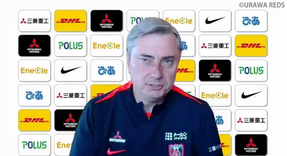 　開幕の神戸戦に向けて意気込みを語った浦和のスコルジャ監督
