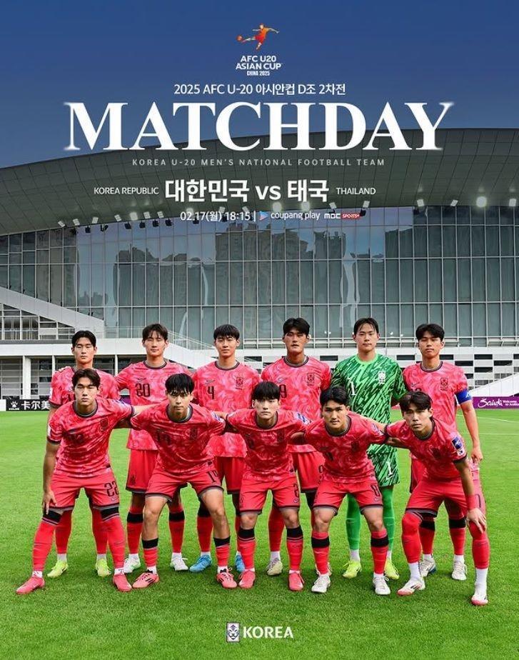 　韓国サッカー代表チーム公式インスタグラム＠ｔｈｅｋｆａより　Ｕ２０代表メンバー
