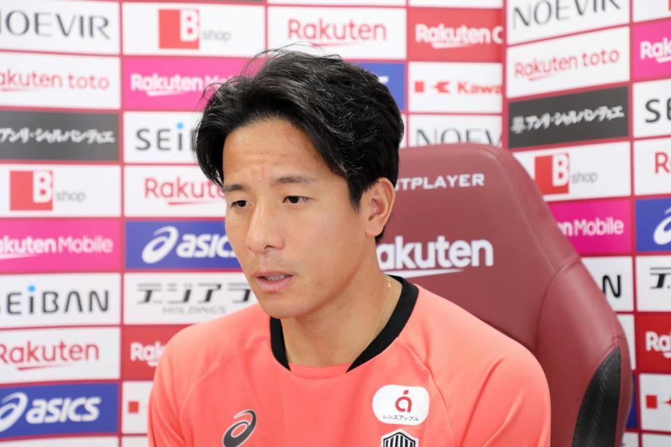 　今季初勝利へ意気込むＤＦ松田（©ＶＩＳＳＥＬ　ＫＯＢＥ）