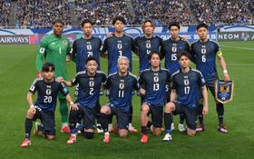 　サッカーＷ杯アジア最終予選・日本対サウジアラビア戦の日本代表スタメン（撮影・伊藤笙子）