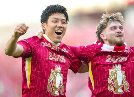 遠藤リバプール　５季ぶりＶ　先発ゼロでも存在感示した！リード時出場１６試合全て勝利