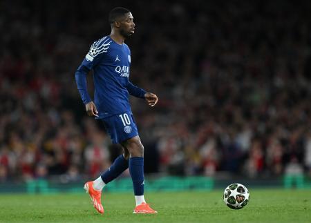 　パリ・サンジェルマンのデンベレ＝２９日、ロンドン（ゲッティ＝共同）