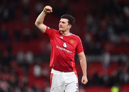 　マンチェスター・ユナイテッドのマグワイア＝８日、マンチェスター（ゲッティ＝共同）