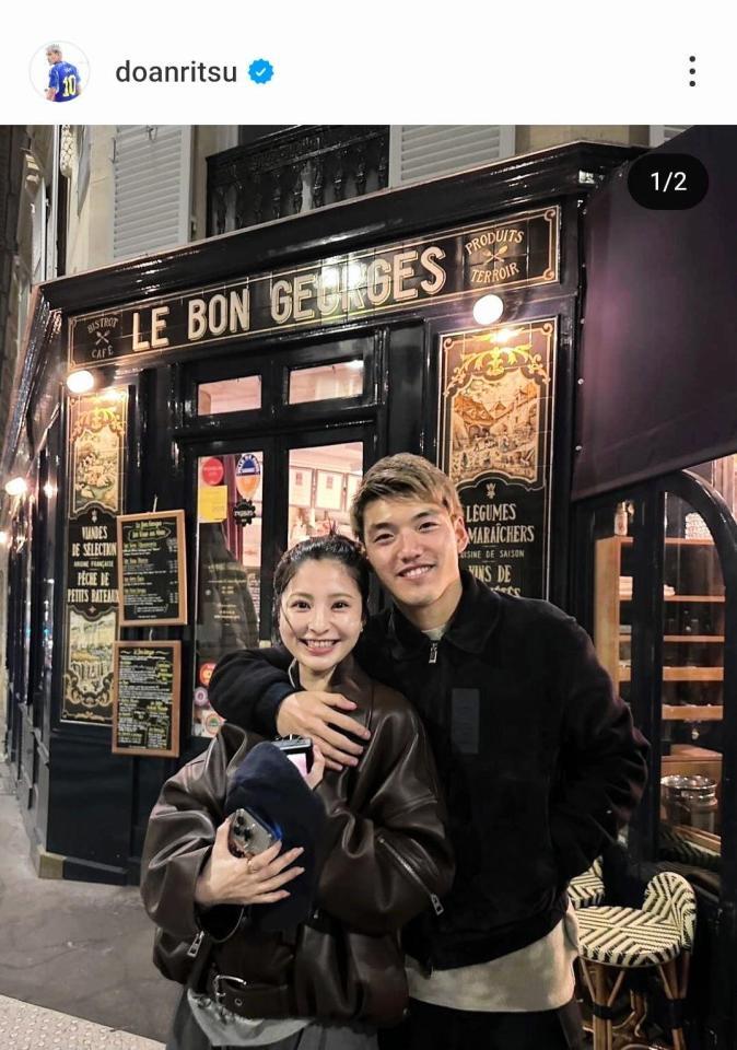 　堂安律のインスタグラム（＠ｄｏａｎｒｉｔｓｕ）から