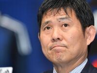 　メンバー発表会見に臨むサッカー日本代表の森保一監督（撮影・開出牧）