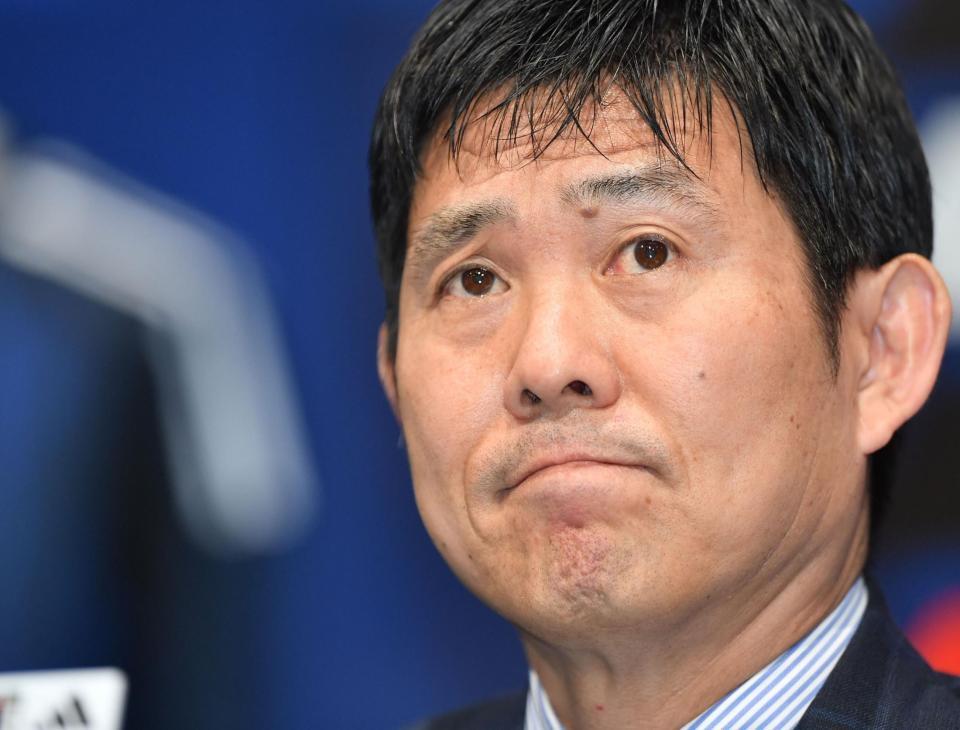 　メンバー発表会見に臨むサッカー日本代表の森保一監督（撮影・開出牧）