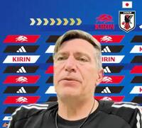 　国際親善試合・ブラジル戦に向けたオンライン取材に応じるなでしこジャパンのニールセン監督