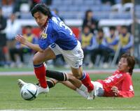 　横浜Ｍ在籍時の安貞桓＝２００４年３月撮影