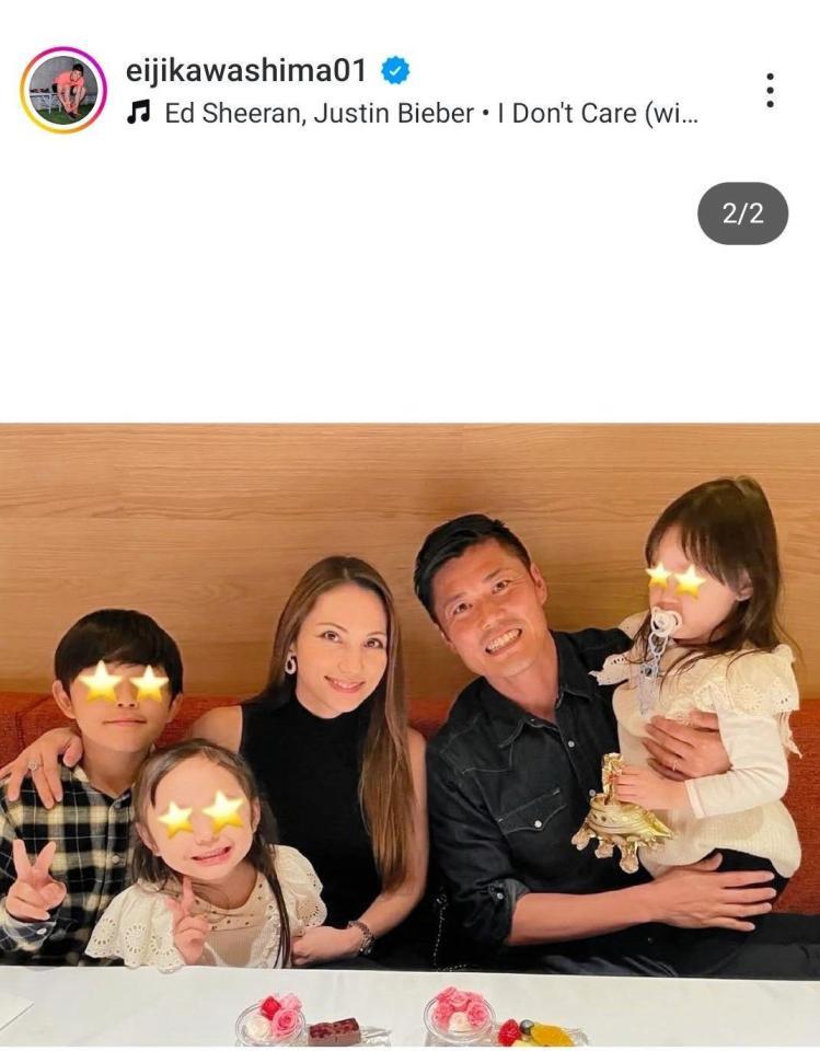 　川島永嗣のインスタグラム（＠ｅｉｊｉｋａｗａｓｈｉｍａ０１）から