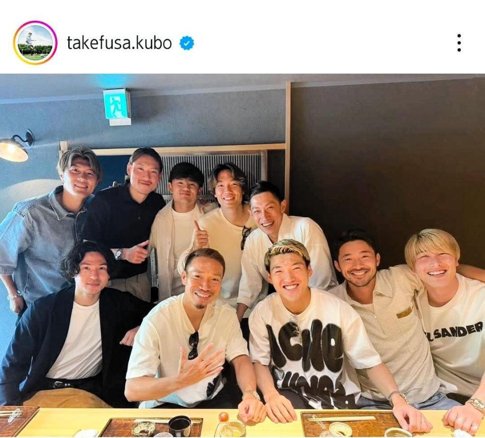 　久保建英のインスタグラム（ｔａｋｅｆｕｓａ．ｋｕｂｏ）より