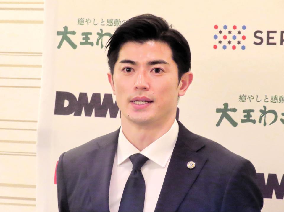 　都内で取材に応じた日本代表ＤＦ谷口彰悟