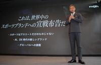 　新しいスポーツブランドを立ち上げた本田圭佑（撮影・吉澤敬太）