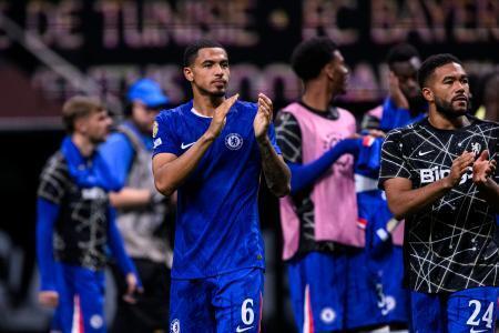 　ロサンゼルスＦＣ（米国）を下し、喜ぶチェルシー（イングランド）の選手＝１６日（ゲッティ＝共同）