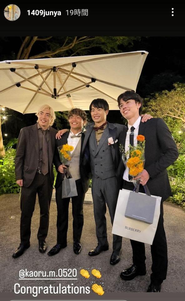 　伊東純也のインスタグラム（＠１４０９ｊｕｎｙａ）から