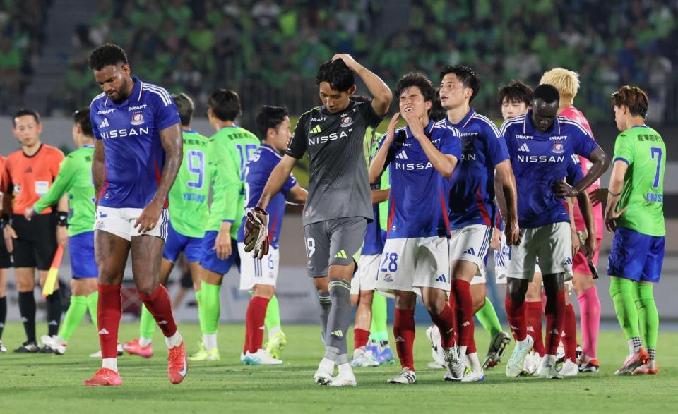 　引き分けに終わった横浜Ｍイレブン（撮影・石井剣太郎）