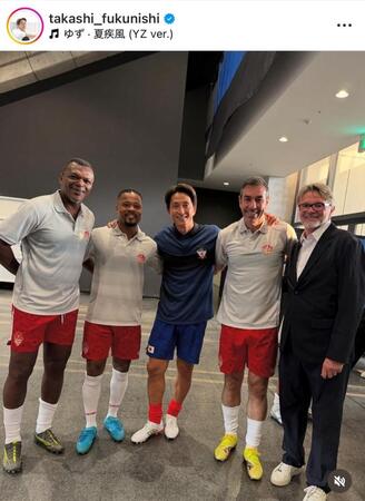 福西崇史氏インスタグラム（ｔａｋａｓｈｉ＿ｆｕｋｕｎｉｓｈｉ）より