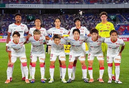 　横浜Ｍ戦に臨む名古屋イレブン