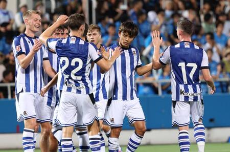 久保建英が魅せた　前半だけの出場も左足シュートで沸かす「４５分間プレーできた。ケガなく終われてよかった」　Ｒソシエダードが２－１で勝利