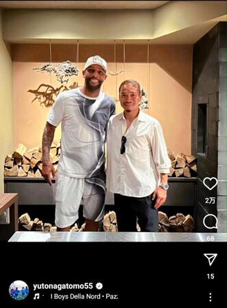 　長友佑都のインスタグラム＠ｙｕｔｏｎａｇａｔｏｍｏ５５から