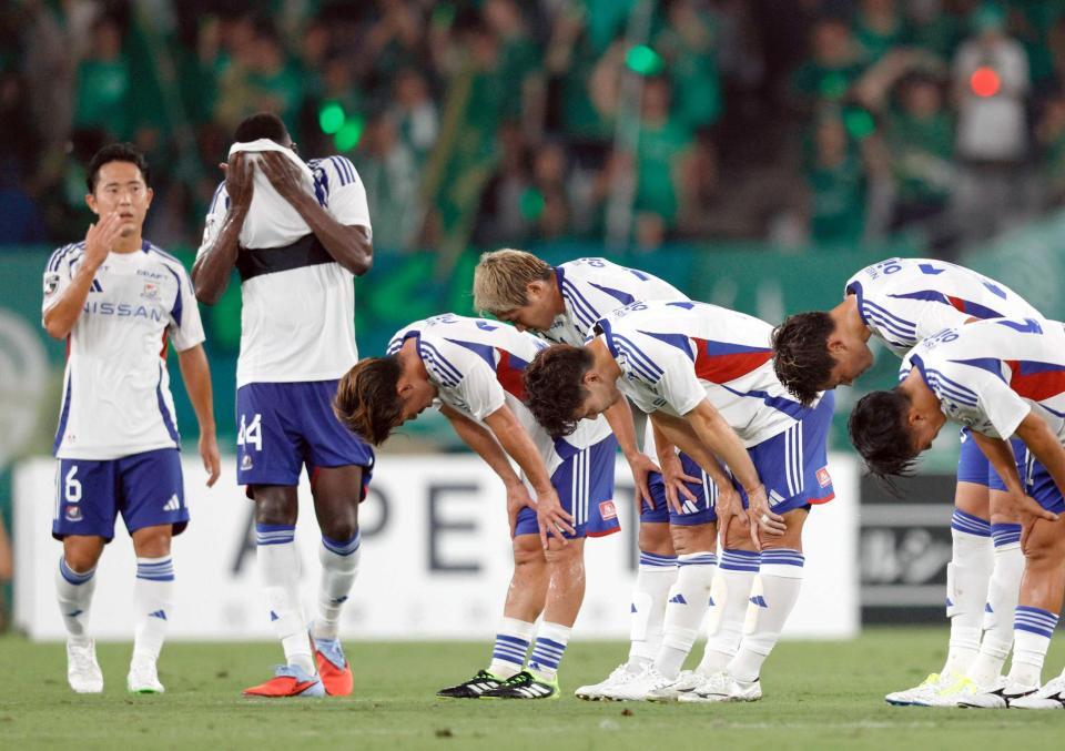 　東京Ｖに敗れた横浜Ｍイレブン