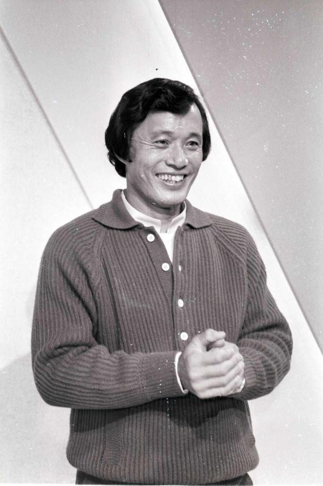 ＫＴＶで司会を務める釜本邦茂さん（１９８６年）