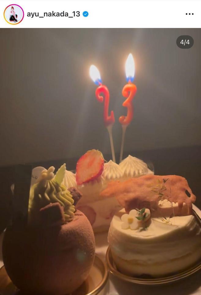 　仲田歩夢インスタグラム（ａｙｕ＿ｎａｋａｄａ＿１３）より