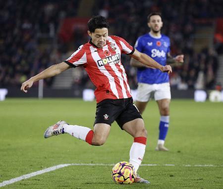 　サウサンプトン所属当時の菅原由勢＝２０２４年１１月