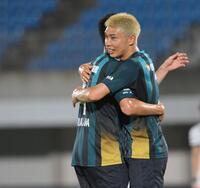 　前半、先制ゴールを決めた相模原・加藤大育（撮影・伊藤笙子）