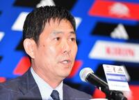 　会見で意気込みを語るサッカー日本代表の森保監督（撮影・開出牧）