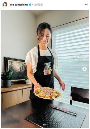 　鮫島彩さんのインスタグラム（ａｙａ＿ｓａｍｅｓｈｉｍａ）より 