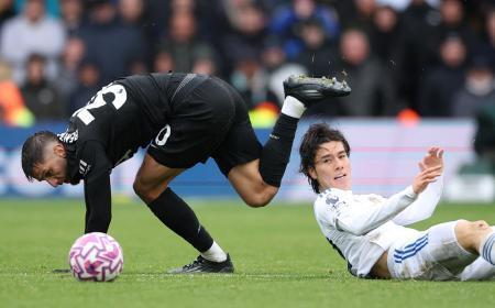 リーズ田中碧は途中出場　プレミアリーグ、トットナム戦