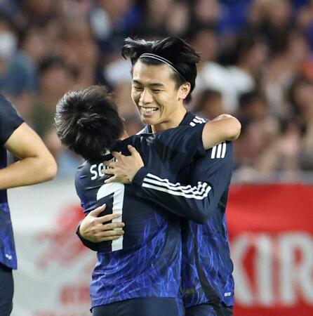 上田綺世「こぼれ球ですが、準備が結果になってうれしい」 後半追加タイムに一発で仕留める同点弾 「積み重ねてきたものが力となって結果に」と胸張る