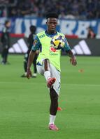 　試合に向け調整するビニシウス（撮影・金田祐二）