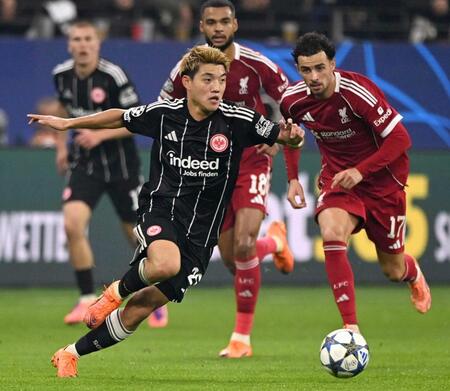 Ｅフランクフルト・堂安律　不完全燃焼で後半途中交代　チームは１－５大敗　２試合連続の５失点に危機感