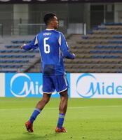 　前半、同点ゴールを決めた町田・望月ヘンリー海輝（撮影・石井剣太郎）