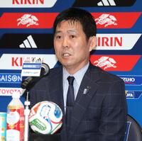 　日本代表メンバーを発表した森保監督（撮影・金田祐二）