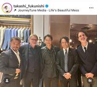 　福西崇史氏インスタグラム（ｔａｋａｓｈｉ＿ｆｕｋｕｎｉｓｈｉ）より