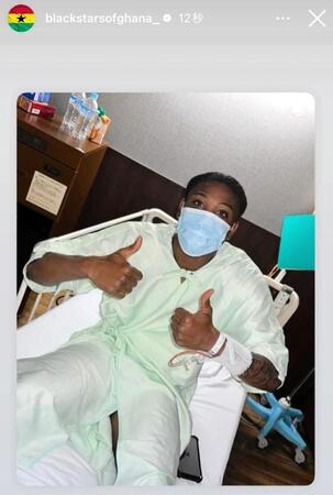 　ガーナ代表の公式インスタグラム＠ｂｌａｃｋｓｔａｒｓｏｆｇｈａｎａ＿より