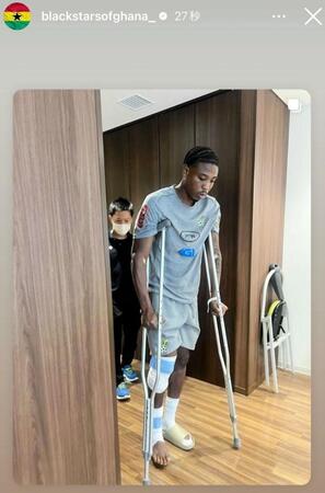 　ガーナ代表の公式インスタグラム＠ｂｌａｃｋｓｔａｒｓｏｆｇｈａｎａ＿より