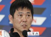 　ボリビア戦に向けて記者会見する森保監督