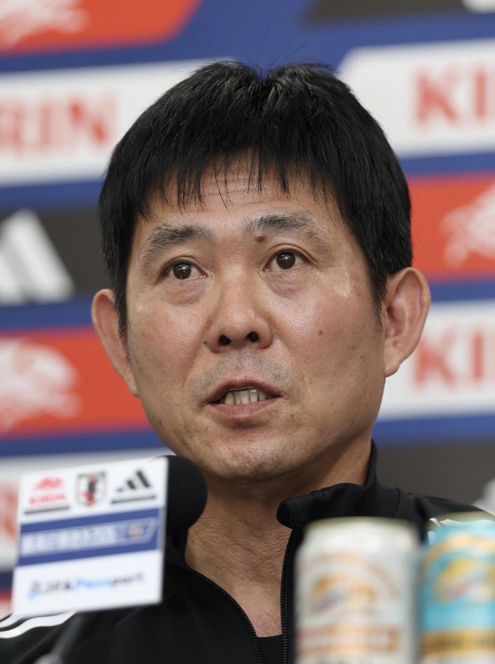 　ボリビア戦に向けて記者会見する森保監督