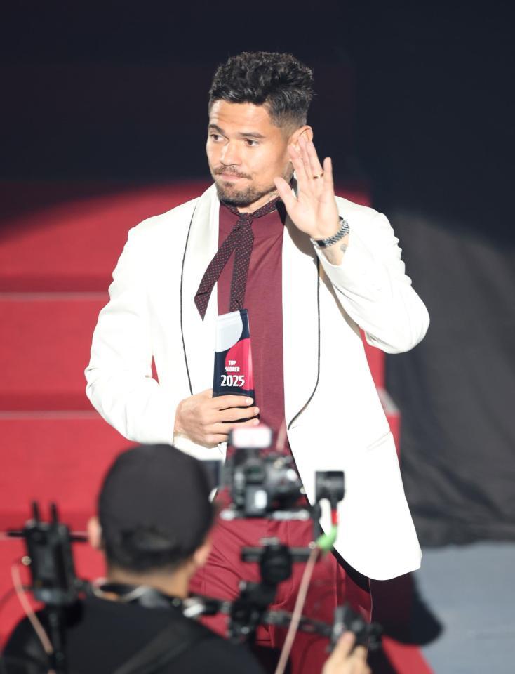 　得点王に輝いた鹿島・レオセアラ（撮影・石井剣太郎）