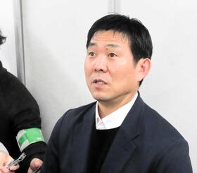 　取材に応じる日本代表の森保監督