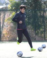 　決勝戦に向けて調整する神村学園・倉中悠駕（撮影・堀内翔）