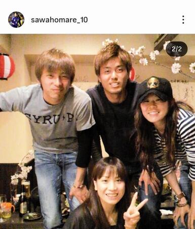 澤穂希さんのインスタグラム（＠ｓａｗａｈｏｍａｒｅ＿１０）から