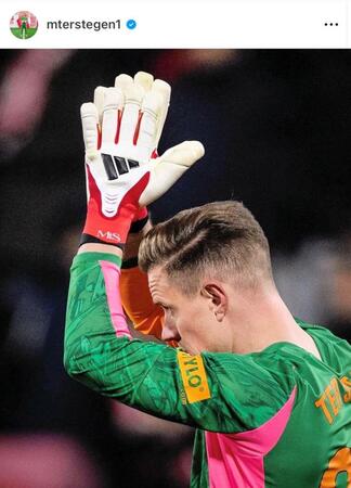 テア・シュテーゲンのインスタグラム（ｍｔｅｒｓｔｅｇｅｎ１）より